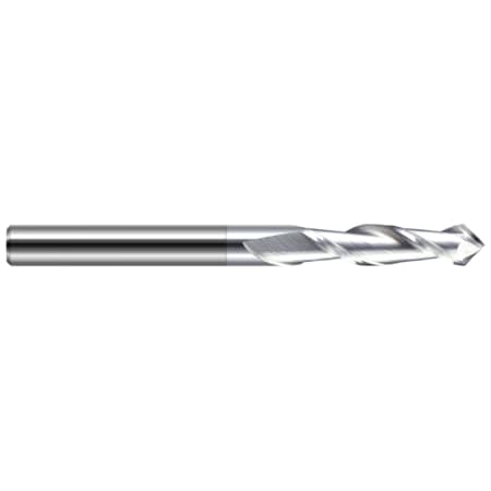 Drill/End Mill - Helical Tip - 2 Flute, 0.1250 (1/8), Finish - Machining: ZrN